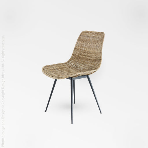 Ormond Rattan Side Chair - Sand Color | Image 1 | From the Ormond Collection | Elegantly made with natural rattan for long lasting use | texxture home