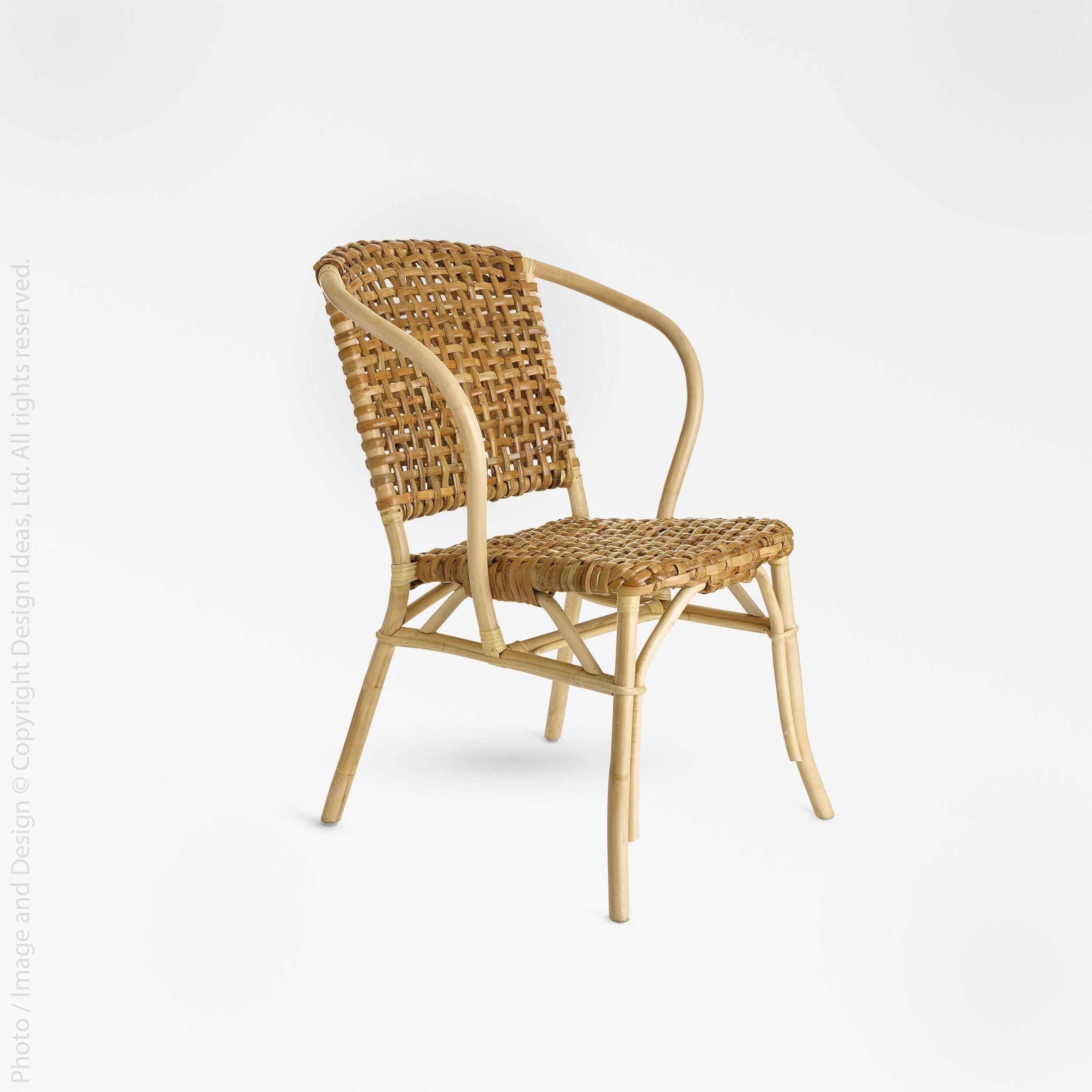 Lilas Rattan Bistro Chair - Golden Color | Image 1 | From the Lilas Collection | Elegantly handmade with natural rattan for long lasting use | texxture home
