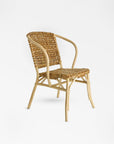 Lilas Rattan Bistro Chair - Golden Color | Image 1 | From the Lilas Collection | Elegantly handmade with natural rattan for long lasting use | texxture home