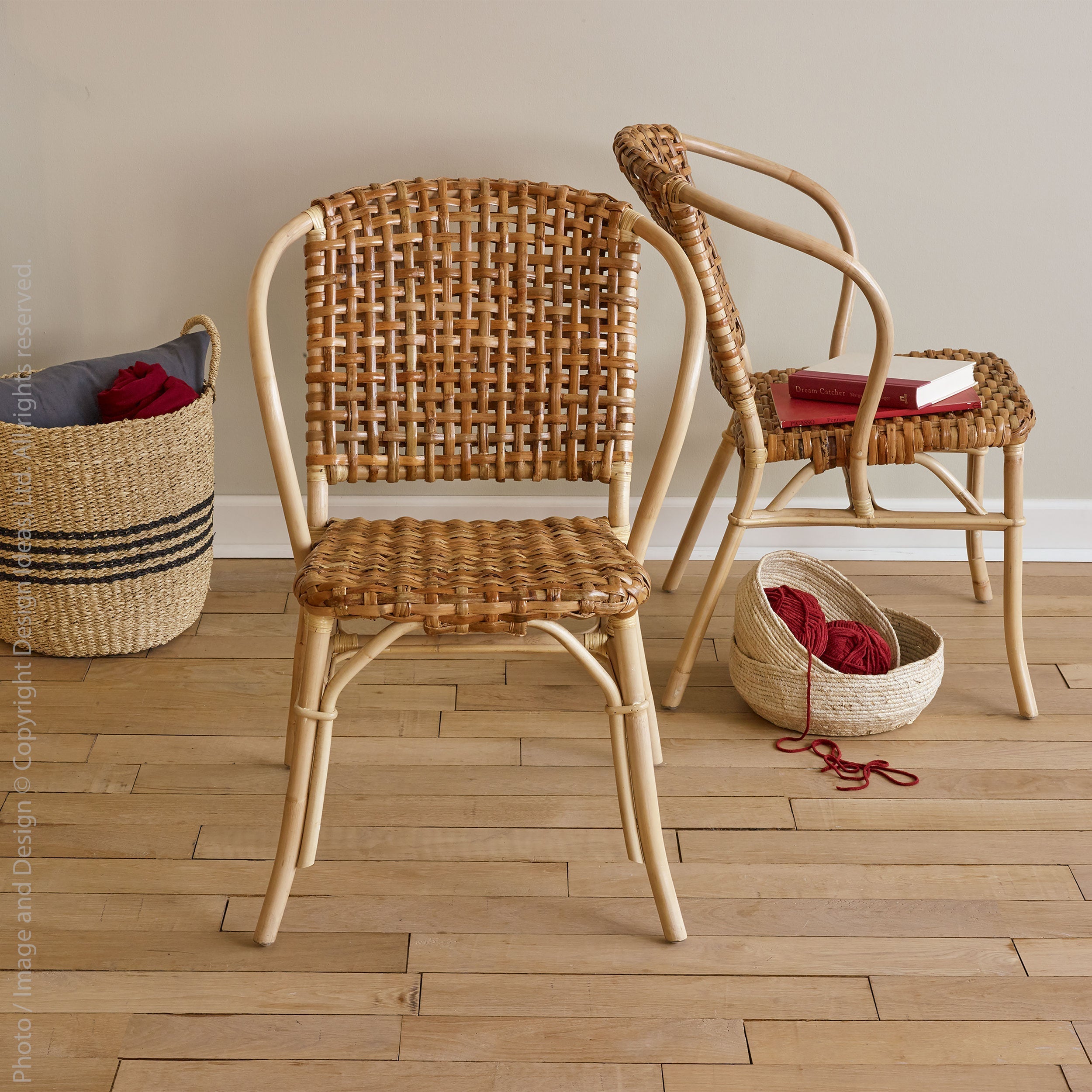 Lilas Rattan Bistro Chair Natural Color | Image 7 | From the Lilas Collection | Elegantly handmade with natural rattan for long lasting use | texxture home