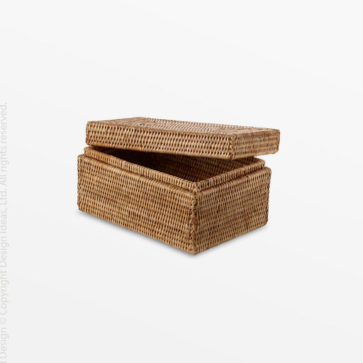 Liana Woven Rattan Basket - Black Color | Image 1 | From the Liana Collection | Skillfully Woven with natural rattan for long lasting use | texxture home