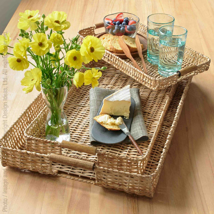 Rimabi™ serving trays - Natural | Image 2 | Premium Tray from the Rimabi collection | made with Bamboo for long lasting use | texxture