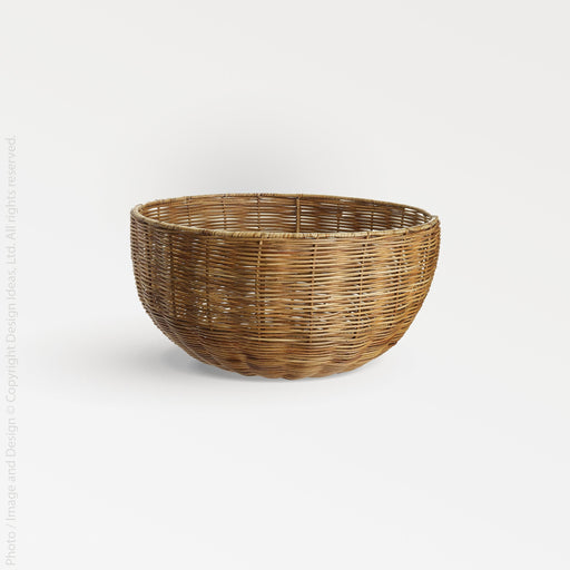 Liana Rattan Display Bowl - Natural Color | Image 1 | From the Liana Collection | Skillfully constructed with natural rattan for long lasting use | Available in natural color | texxture home