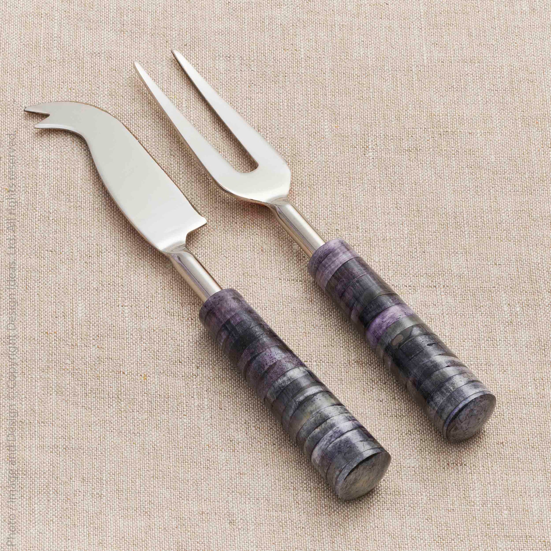 Sage Green Resin Handcrafted Cheese Knives