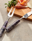 Fiori™ Handmade Stainless Steel and Bone Cheese Knives (set of 2) - (colors: Multi) | Premium Utensils from the Fiori™ collection | made with Stainless Steel and Bone for long lasting use
