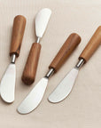 Fulton™ Handmade Stainless Steel and Acacia Wood Spreaders (set of 4) - (colors: Natural) | Premium Utensils from the Fulton™ collection | made with Stainless Steel and Acacia Wood for long lasting use