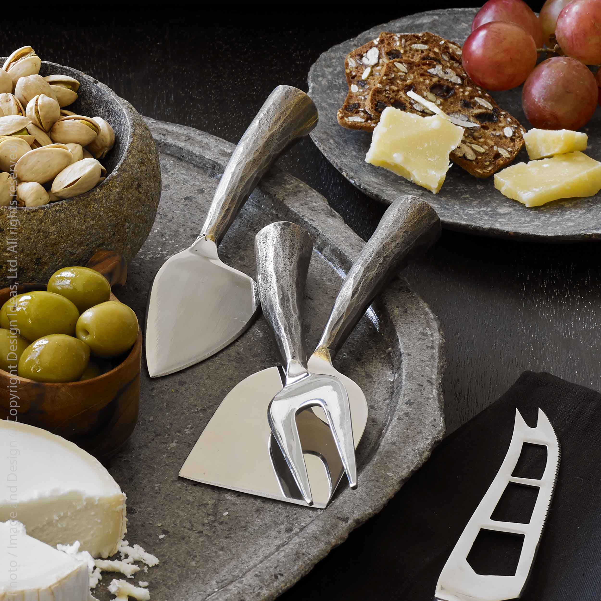 Hildgrim™ Hand Forged Stainless Steel Cheese Knives (set of 3)