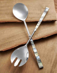 Abalon™ salad servers - Silver | Image 1 | Premium Utensils from the Abalon collection | made with Stainless Steel for long lasting use | texxture