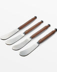 Bratzen™ Hand Forged Stainless Steel and Leather Spreaders (set of 4)