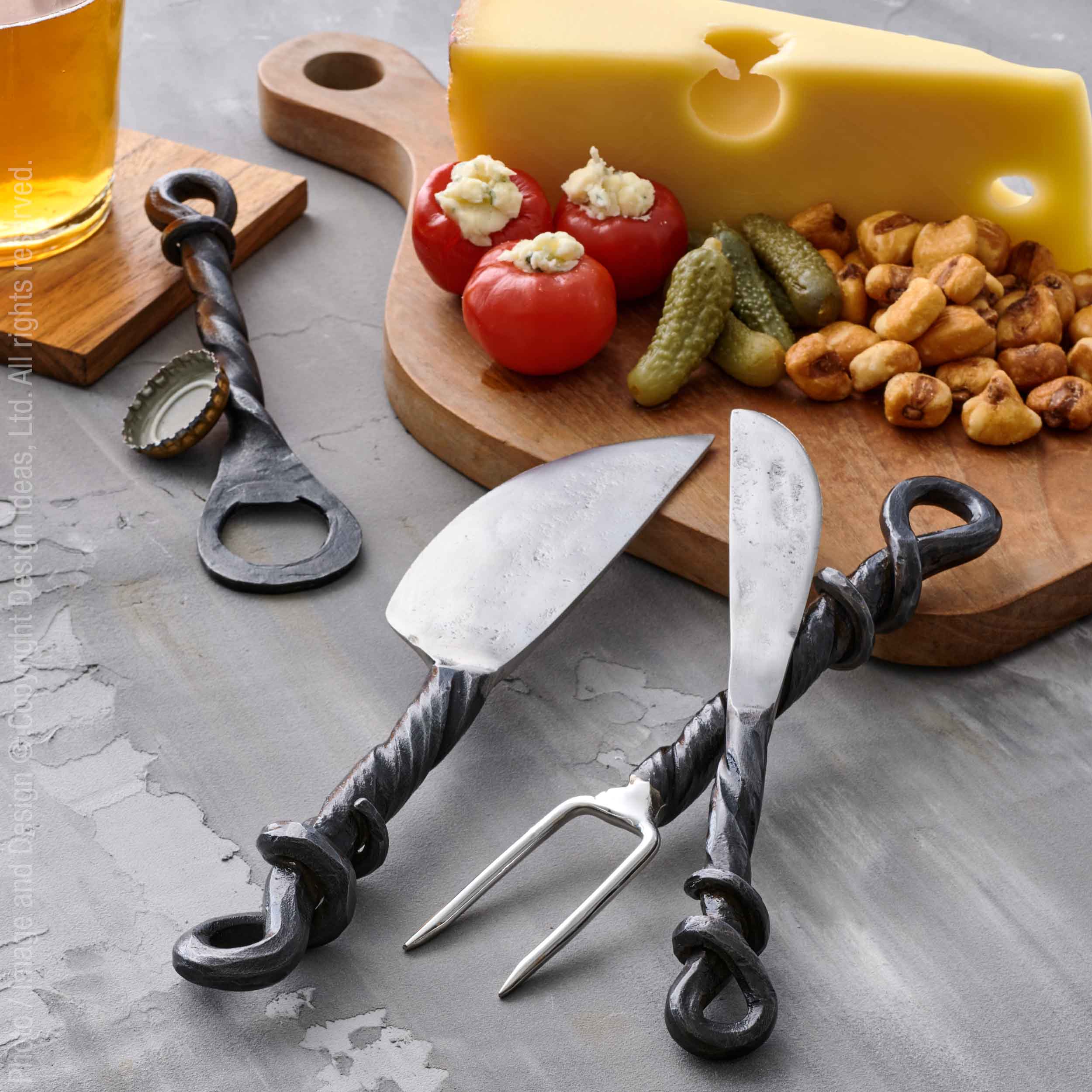4-Piece Unique Cheese Knife Set  Stainless Steel Charcuterie