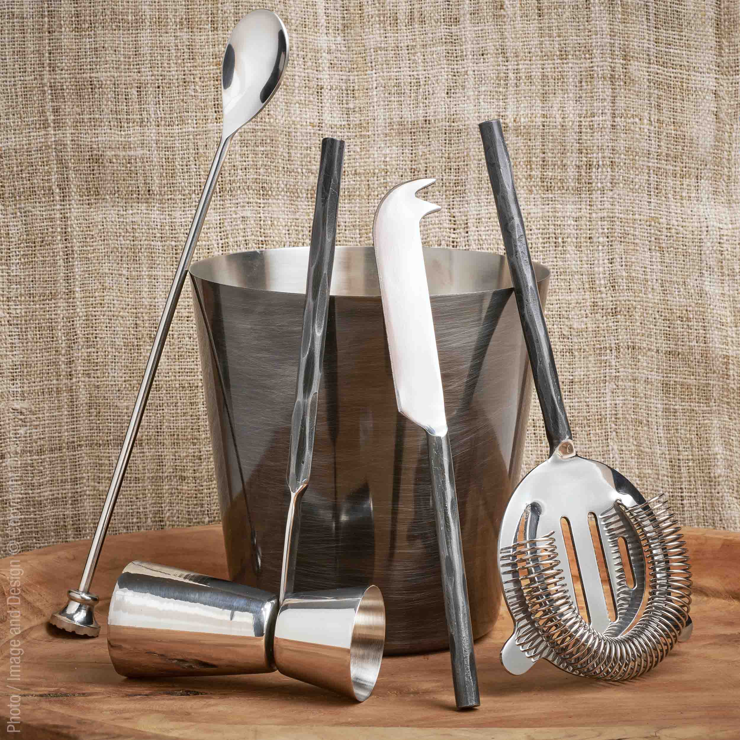 Tomini™ barware (set of 5) - Silver | Image 1 | Premium Utensils from the Tomini collection | made with Stainless Steel for long lasting use | texxture