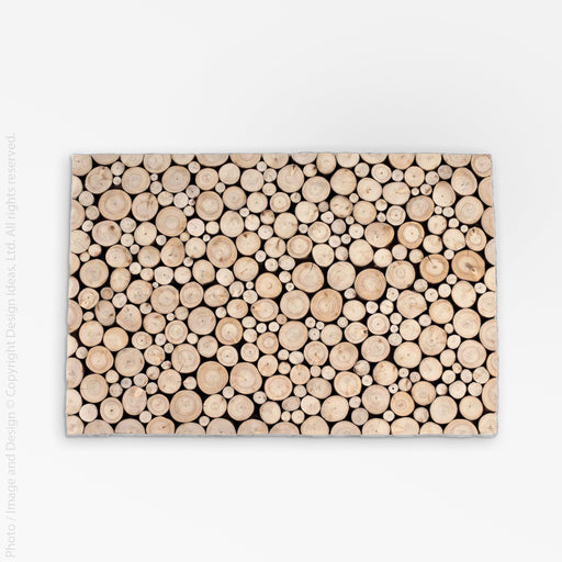 Branch Wood Placemat - Natural Color | Image 1 | From the Branch Collection | Masterfully constructed with natural wood for long lasting use | This placemat is sustainably sourced | Available in natural color | texxture home