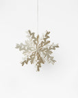 Flurry Paper Snowflake Tinsel (Small) - White Color | Image 1 | From the Flurry Collection | Masterfully assembled with natural paper for long lasting use | Available in natural color | texxture home
