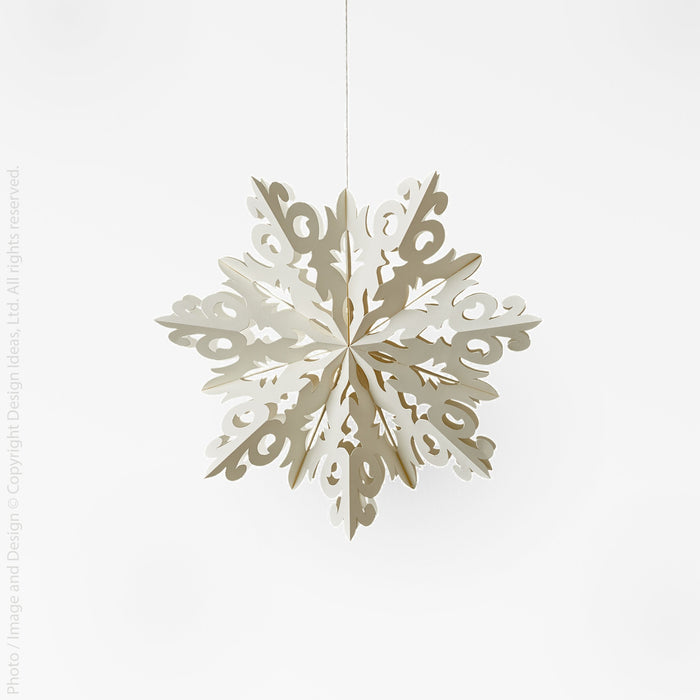 Flurry Paper Snowflake Dazzle (Medium) - White Color | Image 1 | From the Flurry Collection | Expertly crafted with natural paper for long lasting use | Available in white color | texxture home