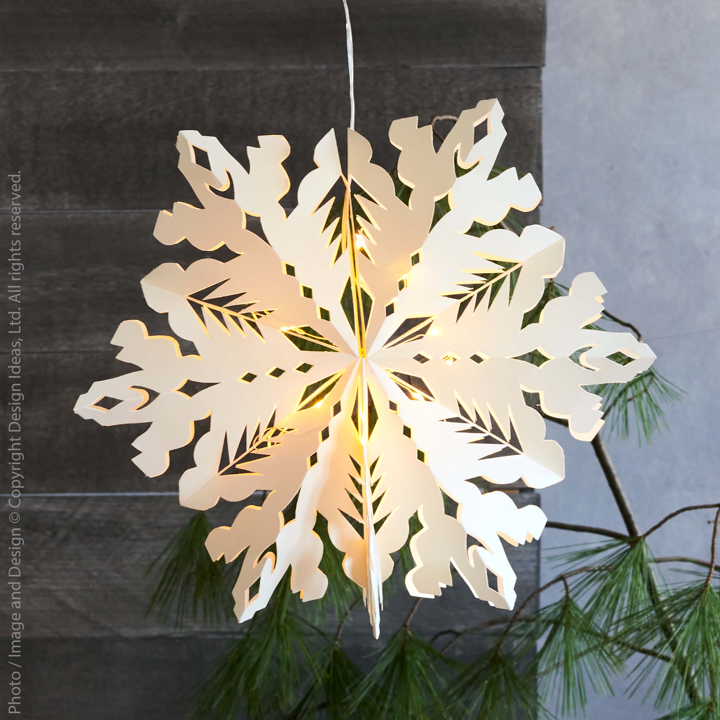 Flurry™ Petunia LED Paper Snowflake