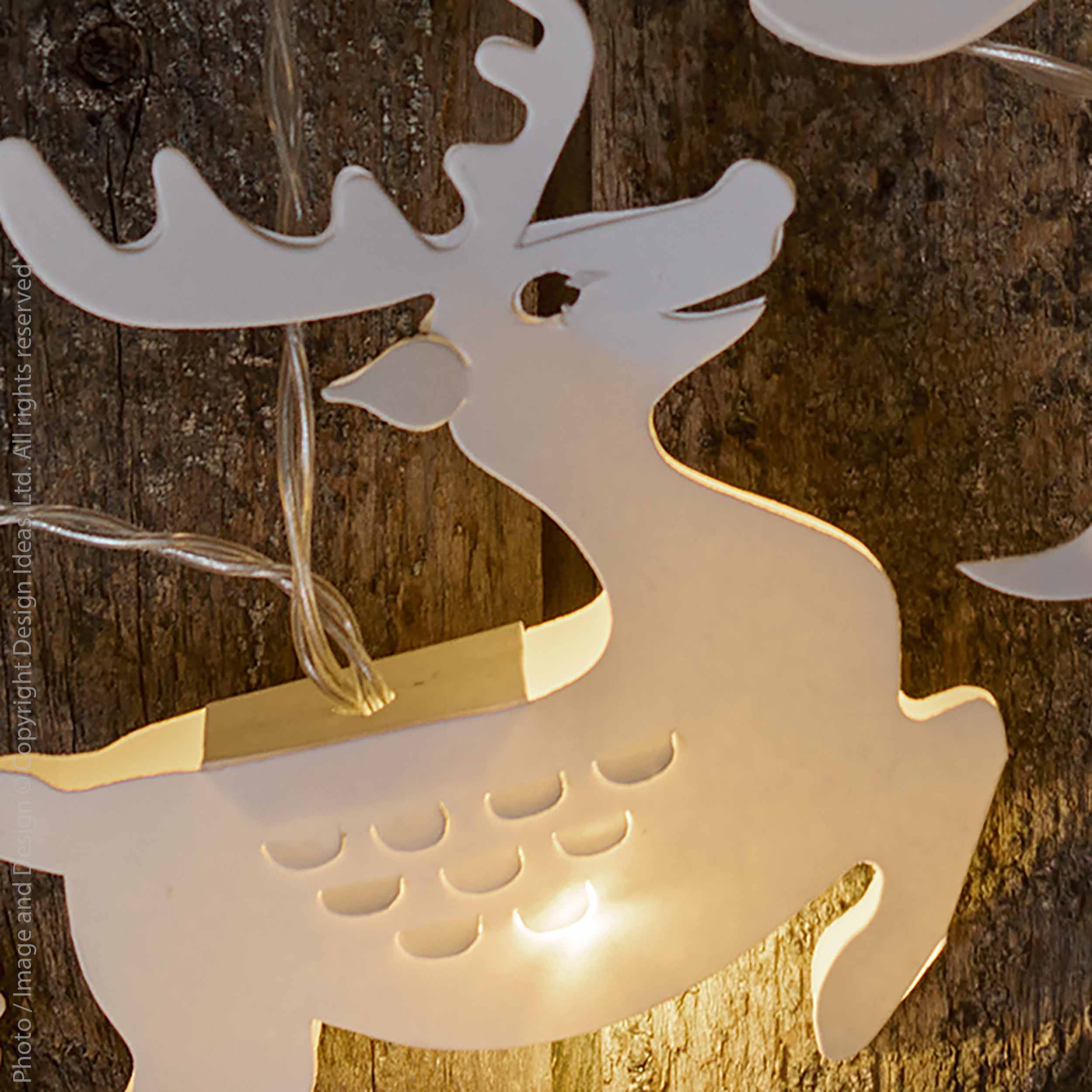 Flurry™ Reindeer Paper LED Garland