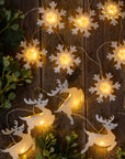 Flurry™ LED garland, reindeer - White | Image 2 | Premium Decorative from the Flurry collection | made with Paper, LED lights for long lasting use | texxture
