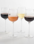 Solis™ Mouth Blown Glass Wine Glass (set of 4) - (colors: Clear) | Premium Glass from the Solis™ collection | made with Glass for long lasting use