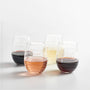 Solis™ Mouth Blown Glass Stemless Wine Glass (set of 4) - (colors: Clear) | Premium Glass from the Solis™ collection | made with Glass for long lasting use