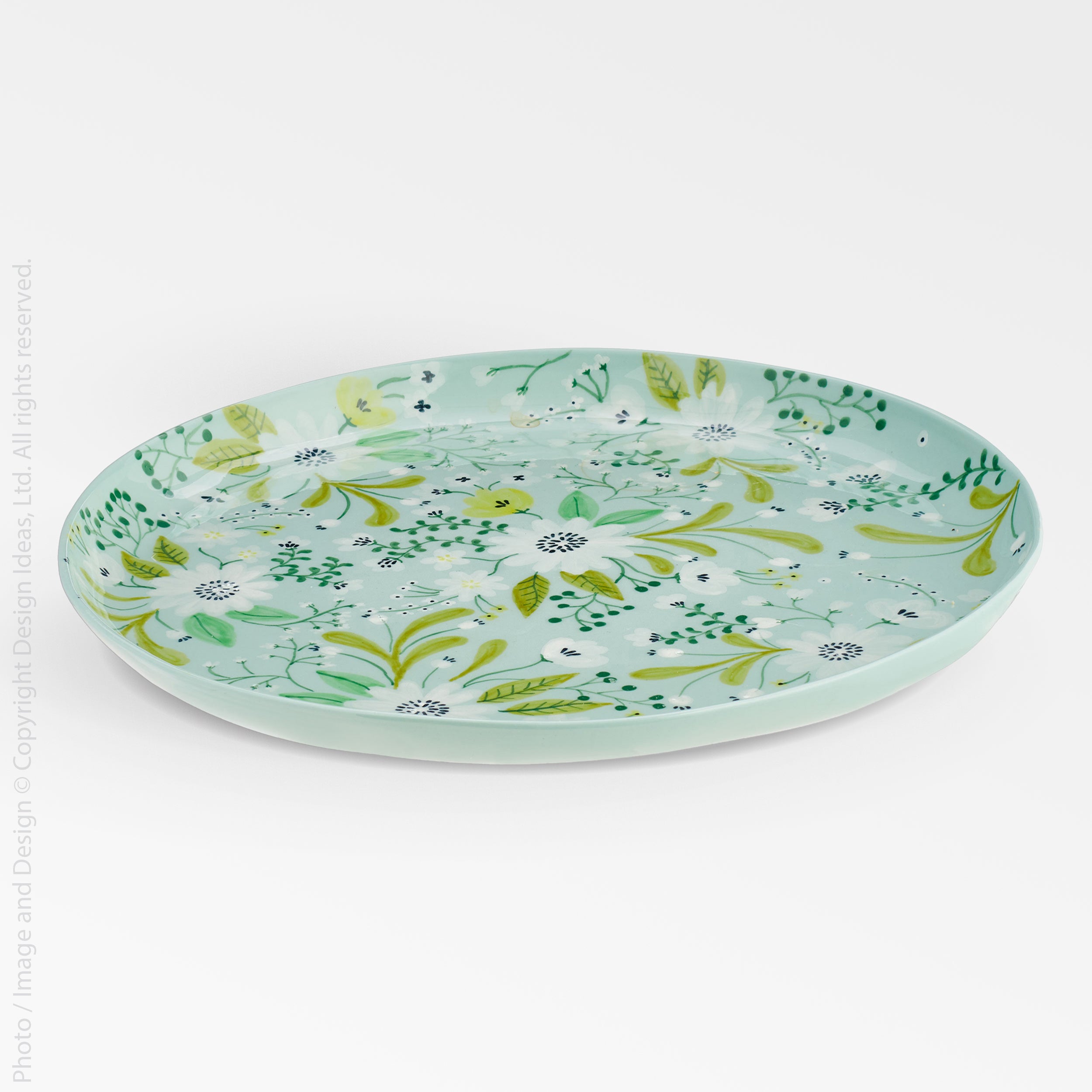Bloomsbury™ platter - Mint | Image 1 | Premium Platter from the Bloomsbury collection | made with Kaolin clay for long lasting use | texxture