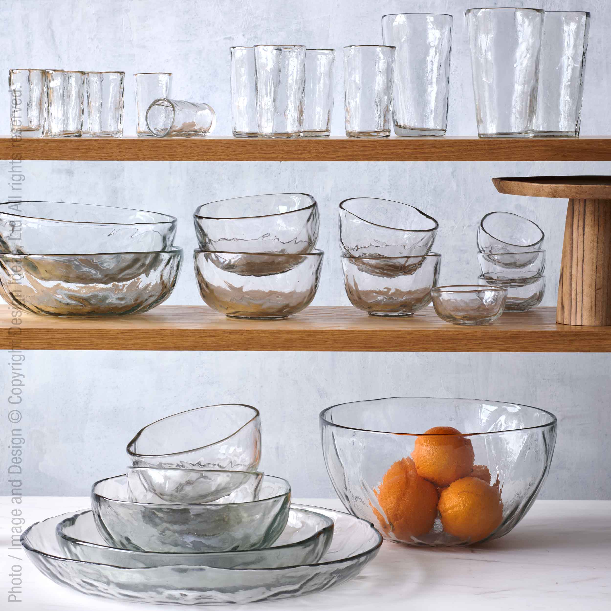 Glass salad bowl set sale