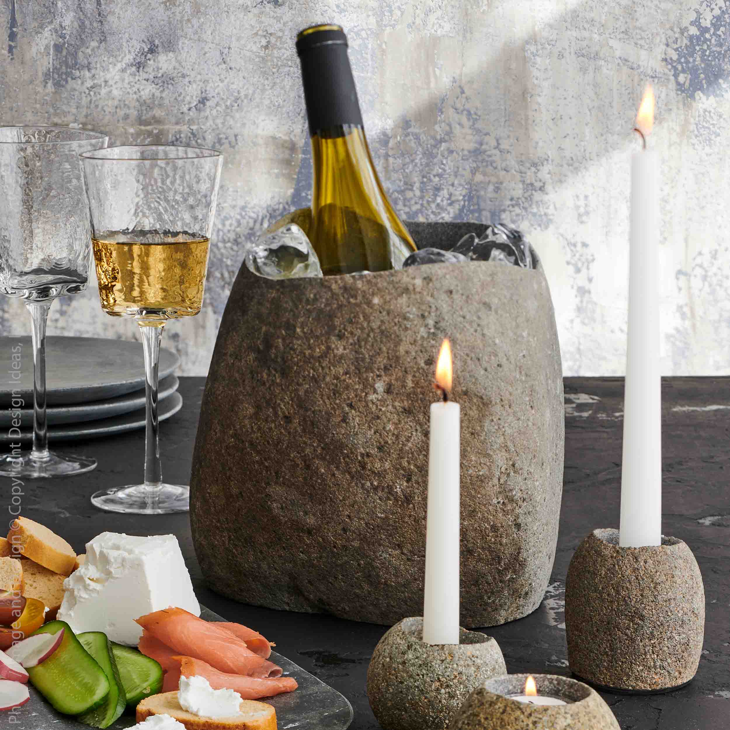 Stoneshard™ Carved Riverstone Wine Bucket