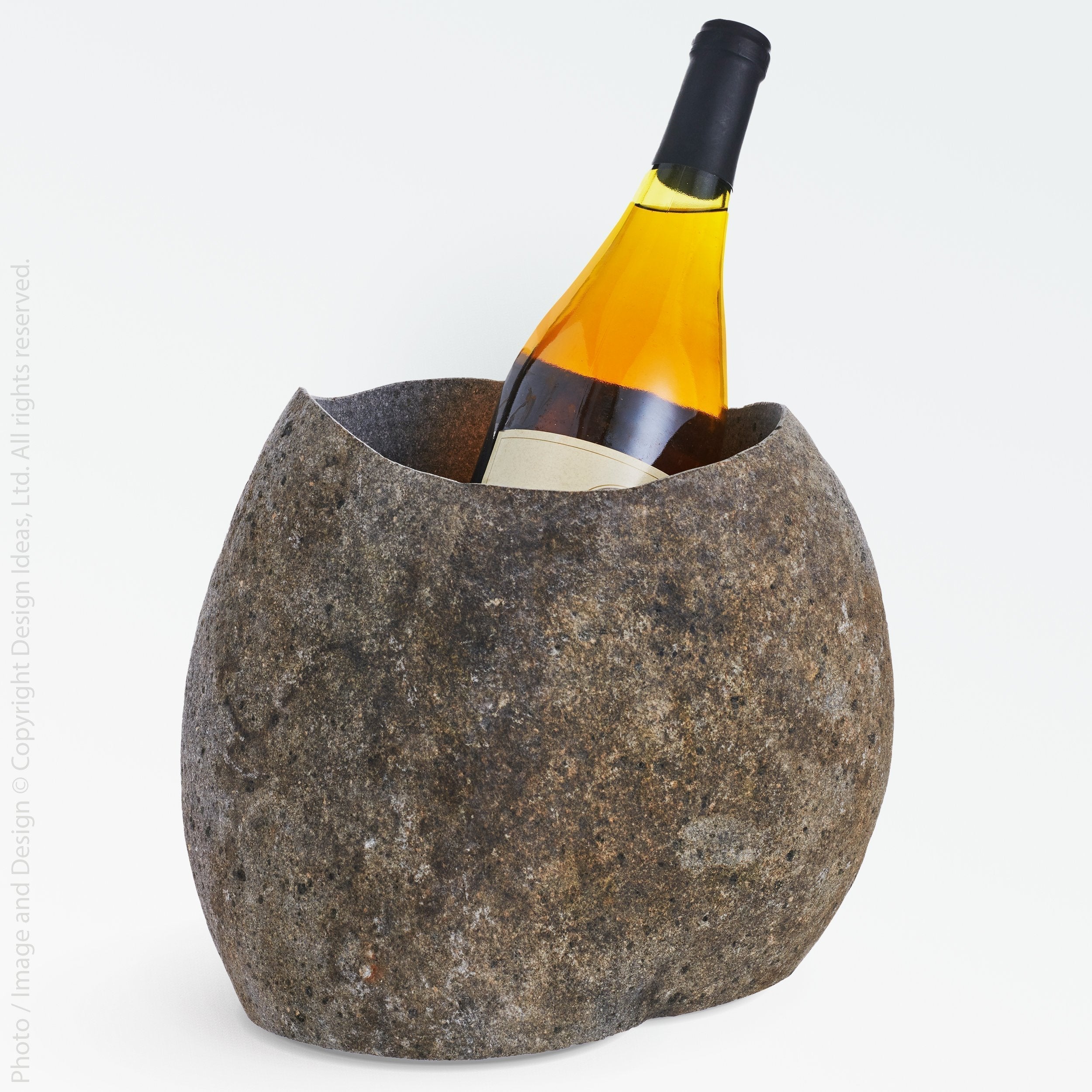 Stoneshard™ wine bucket - Black | Image 1 | Premium Bowl from the Stoneshard collection | made with Riverstone for long lasting use | texxture