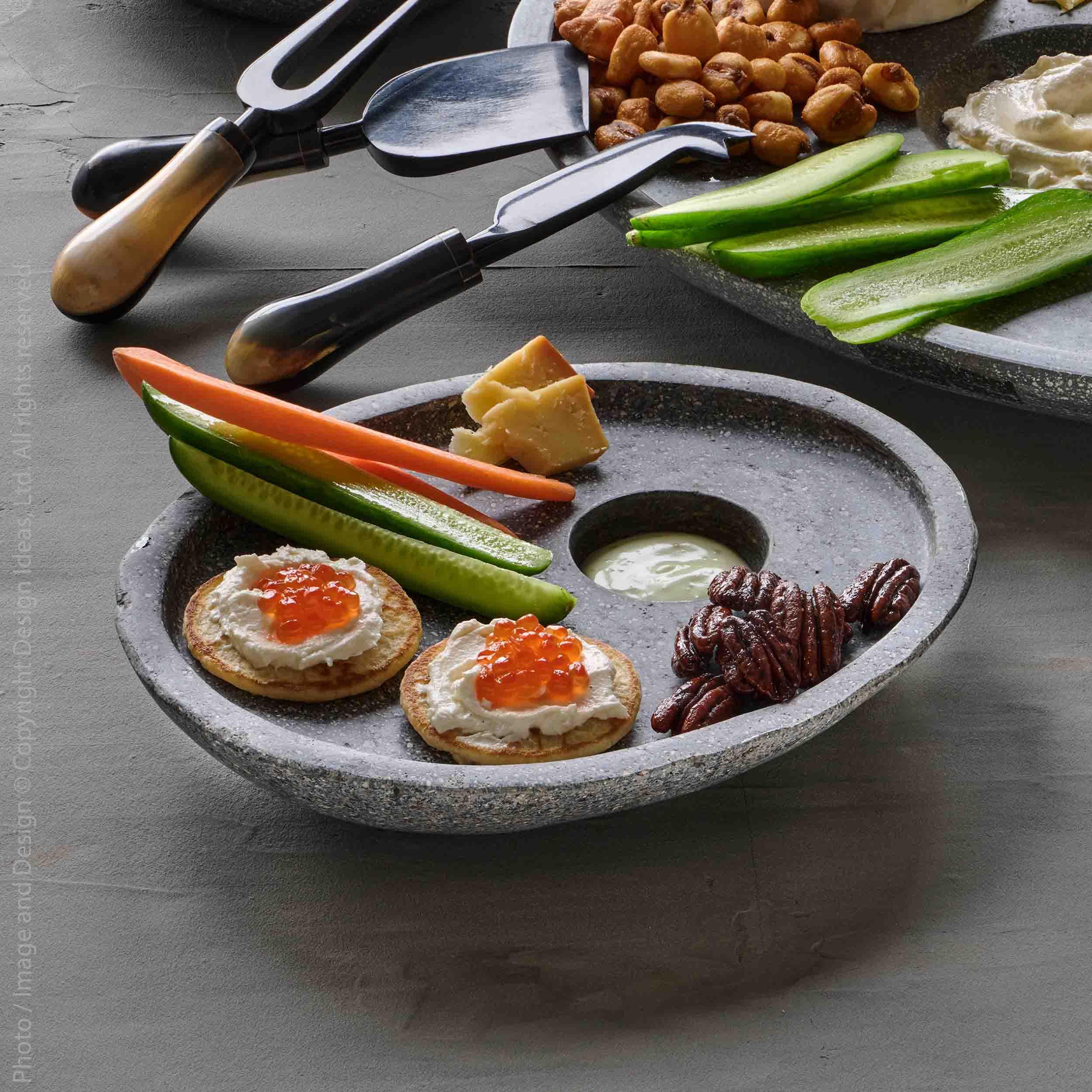 Stoneshard™ Carved Riverstone Appetizer Tray