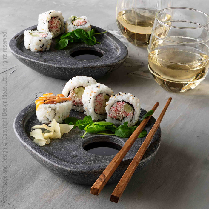 Stoneshard™ appetizer tray - Natural | Image 4 | Premium Tray from the Stoneshard collection | made with 100% Riverstone for long lasting use | texxture