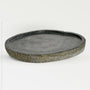 Riverstone Stone Platter (Small) - Black Color | Image 1 | From the Riverstone Collection | Exquisitely assembled with natural riverstone for long lasting use | This platter is sustainably sourced | Available in gray color | texxture home