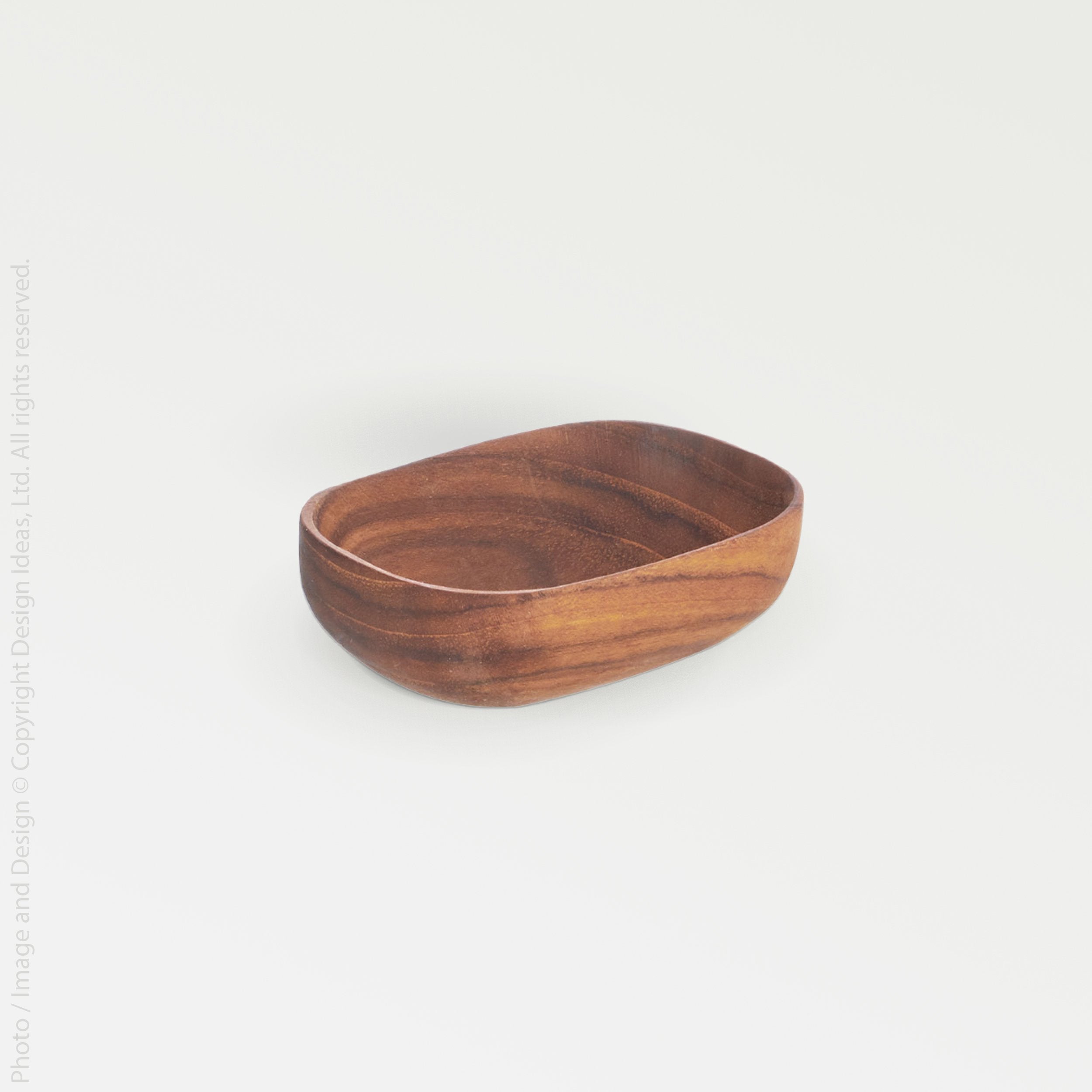 Chiku Teak Rectangular Bowl - Black Color | Image 1 | From the Chiku Collection | Exquisitely assembled with natural teak for long lasting use | This bowl is sustainably sourced | Available in natural color | texxture home