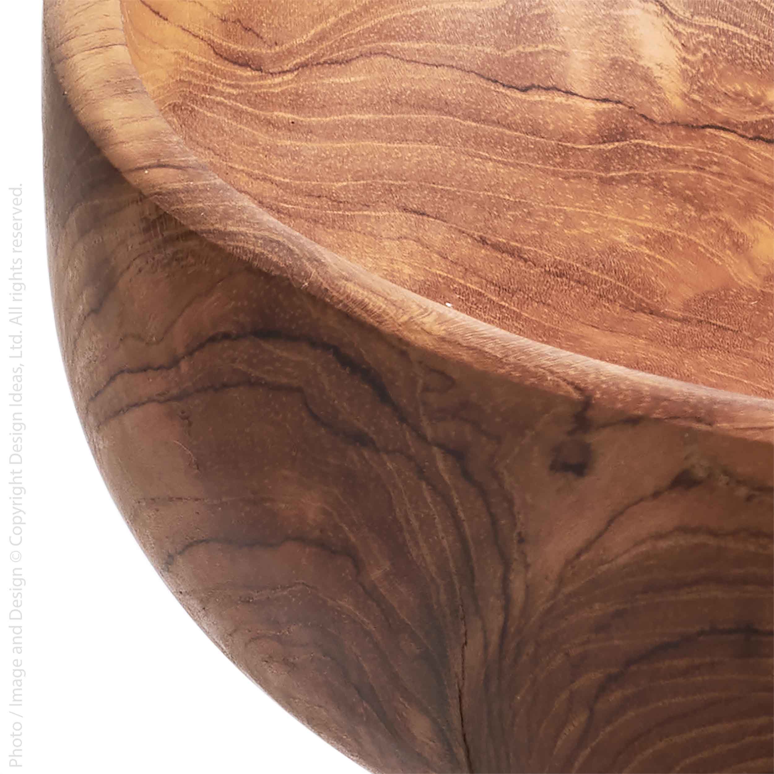 Chiku™ Carved Teak Wood Bowl (8.3 in.)