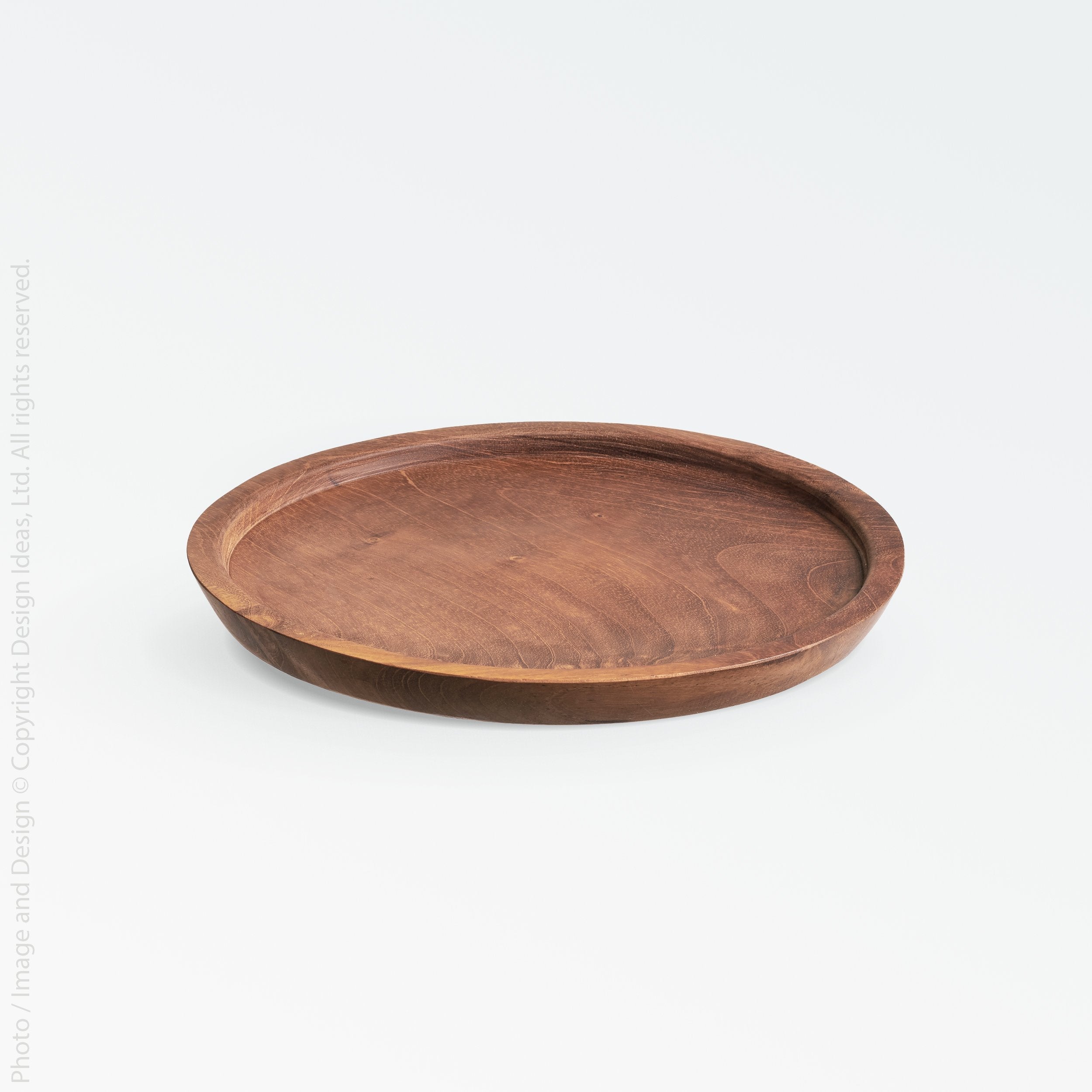 Chiku Teak Tray (Small) - Copper Color | Image 1 | From the Chiku Collection | Skillfully created with natural teak for long lasting use | This tray is sustainably sourced | Available in natural color | texxture home