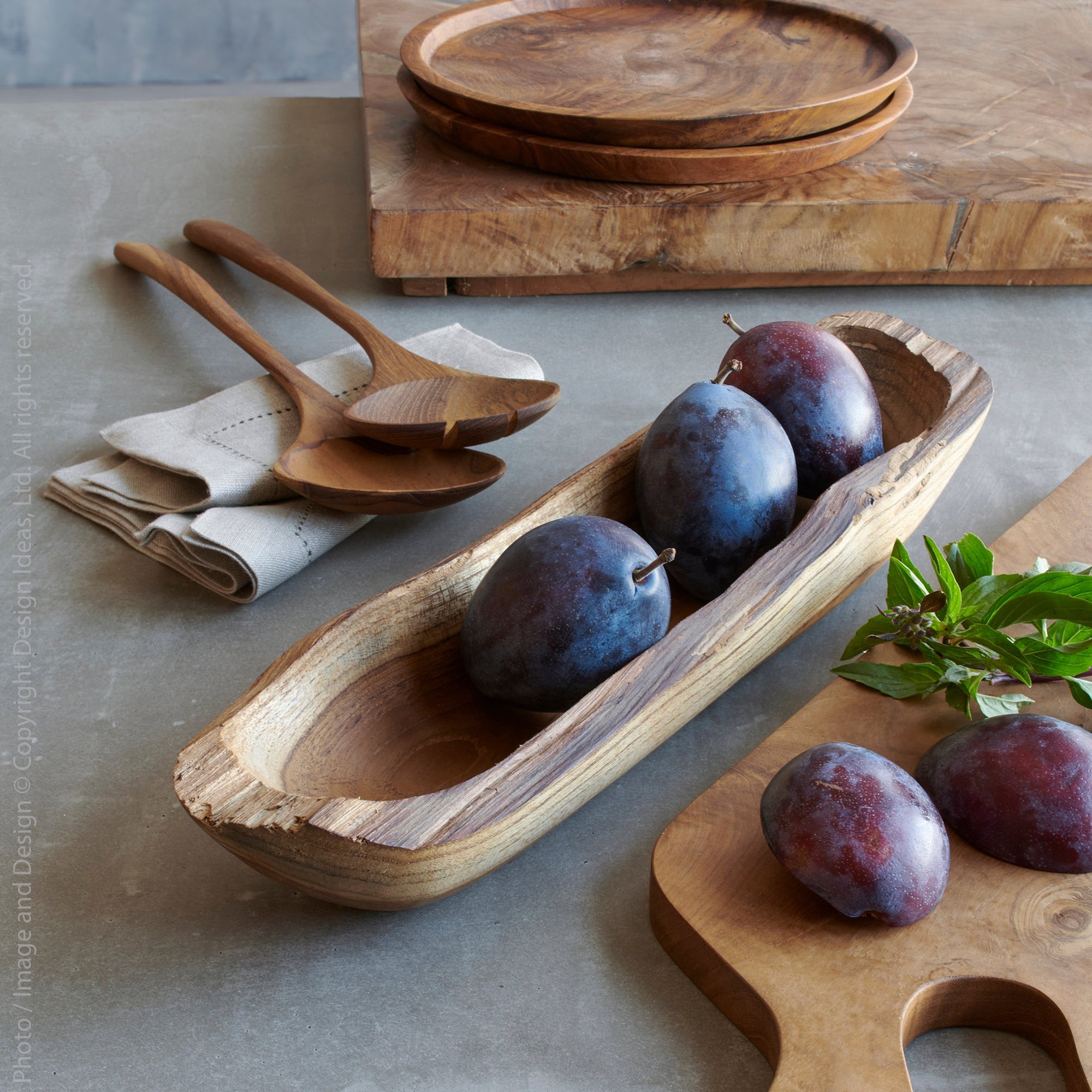 Takara Teak Salad Server (Set of 2) Natural Color | Image 3 | From the Takara Collection | Expertly assembled with natural teak for long lasting use | These utensils are sustainably sourced | Available in natural color | texxture home