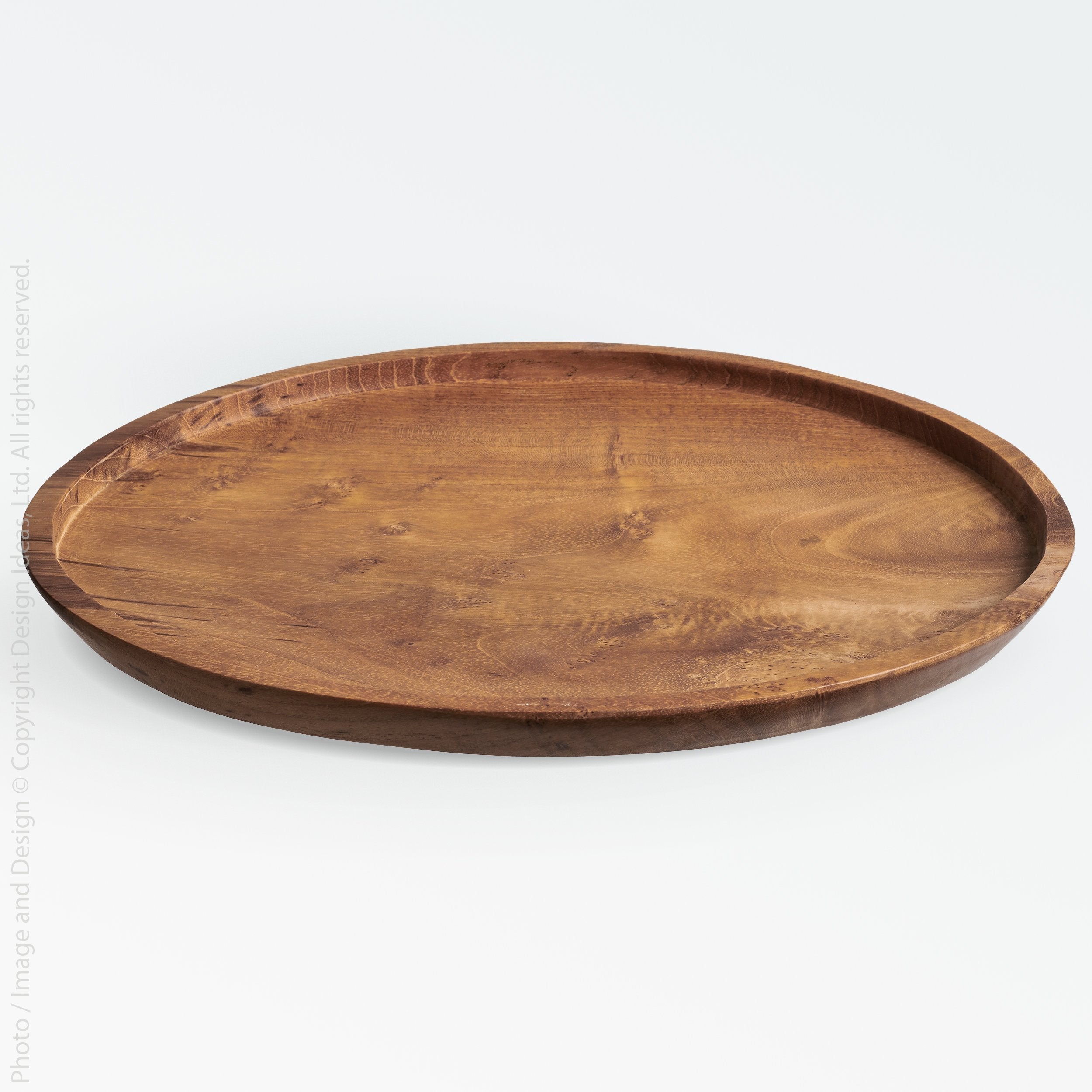 Chiku Teak Tray (Large) - Black Color | Image 1 | From the Chiku Collection | Skillfully handmade with natural teak for long lasting use | This tray is sustainably sourced | Available in natural color | texxture home