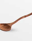 Chiku Teak Tasting Spoon - Black Color | Image 1 | From the Chiku Collection | Elegantly made with natural teak for long lasting use | These utensils are sustainably sourced | Available in natural color | texxture home