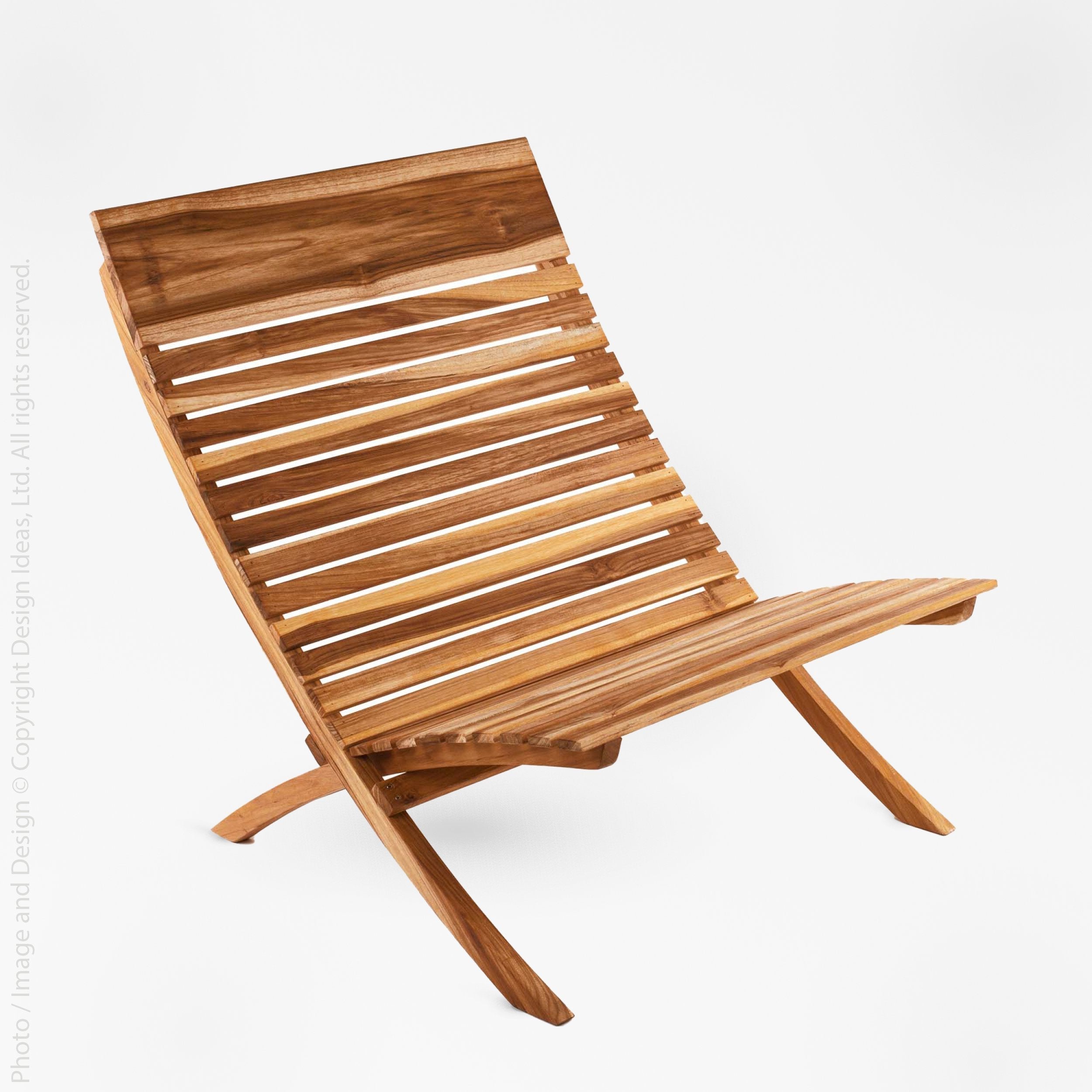 Barcelona Teak Beach Chair - white color | Image 1 | From the Barcelona Collection | Masterfully assembled with natural teak for long lasting use | This chair is sustainably sourced | Available in natural color | texxture home