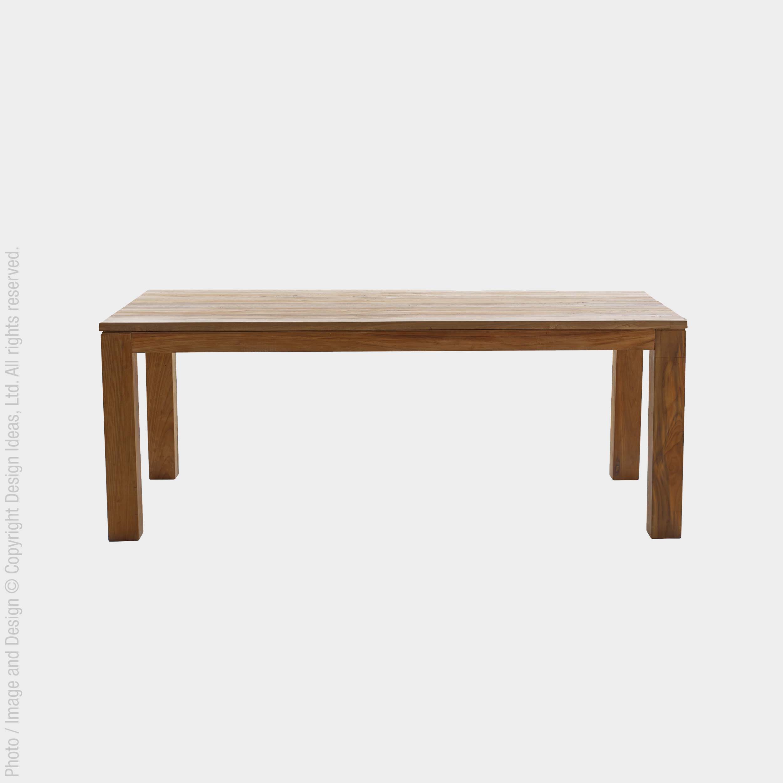 Takara™ Teak Dining Table | Image 2 | From the Takara Collection | Masterfully assembled with natural teak for long lasting use | Available in gray color | texxture home