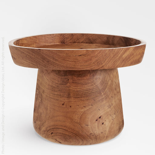 Chiku™ riser (8.6 dia) - Natural | Image 1 | Premium Riser from the Chiku collection | made with Teak wood for long lasting use | sustainably sourced with recycled materials | texxture