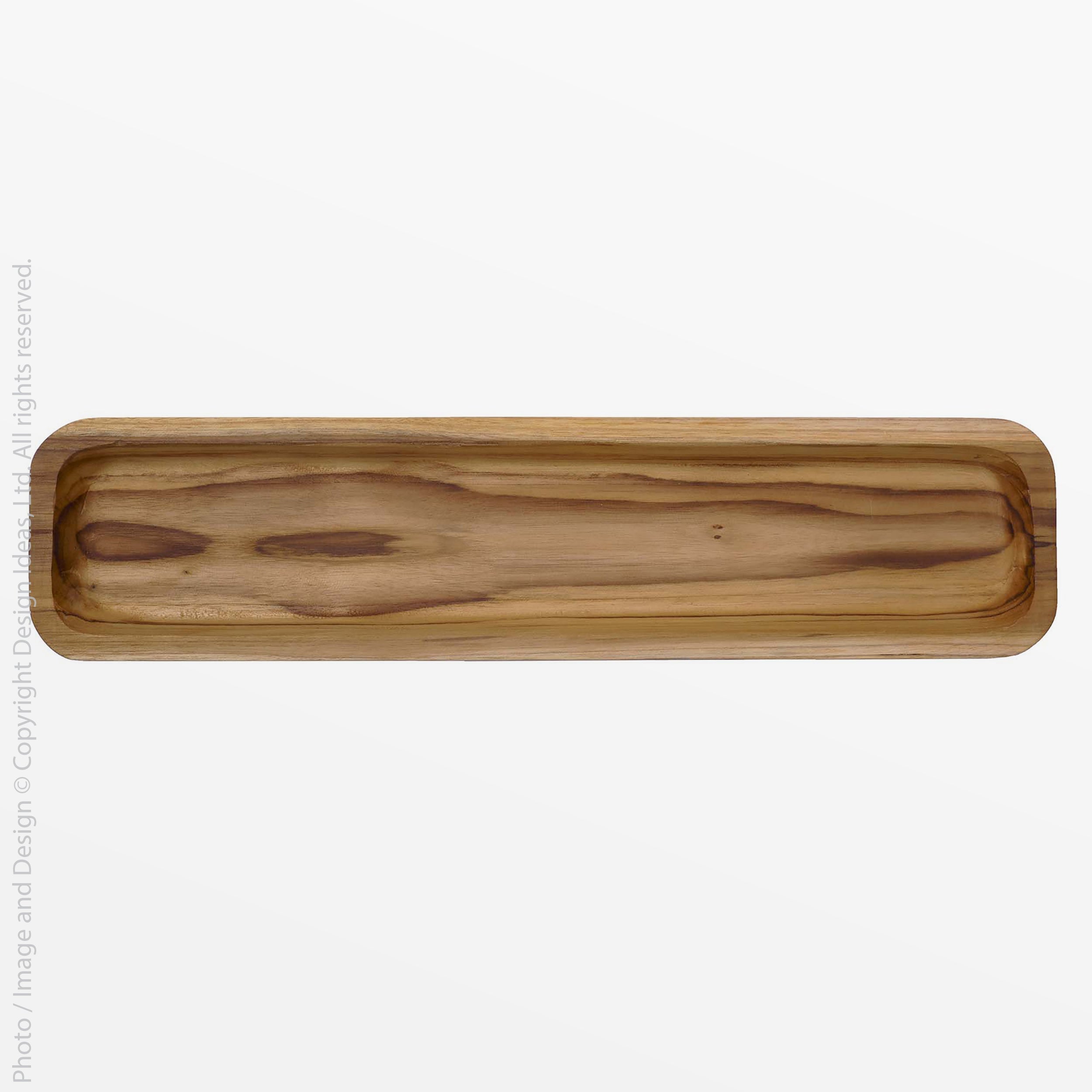 Takara Teak Root Trough - Silver Color | Image 1 | From the Takara Collection | Skillfully constructed with natural teak root for long lasting use | This platter is sustainably sourced | Available in natural color | texxture home