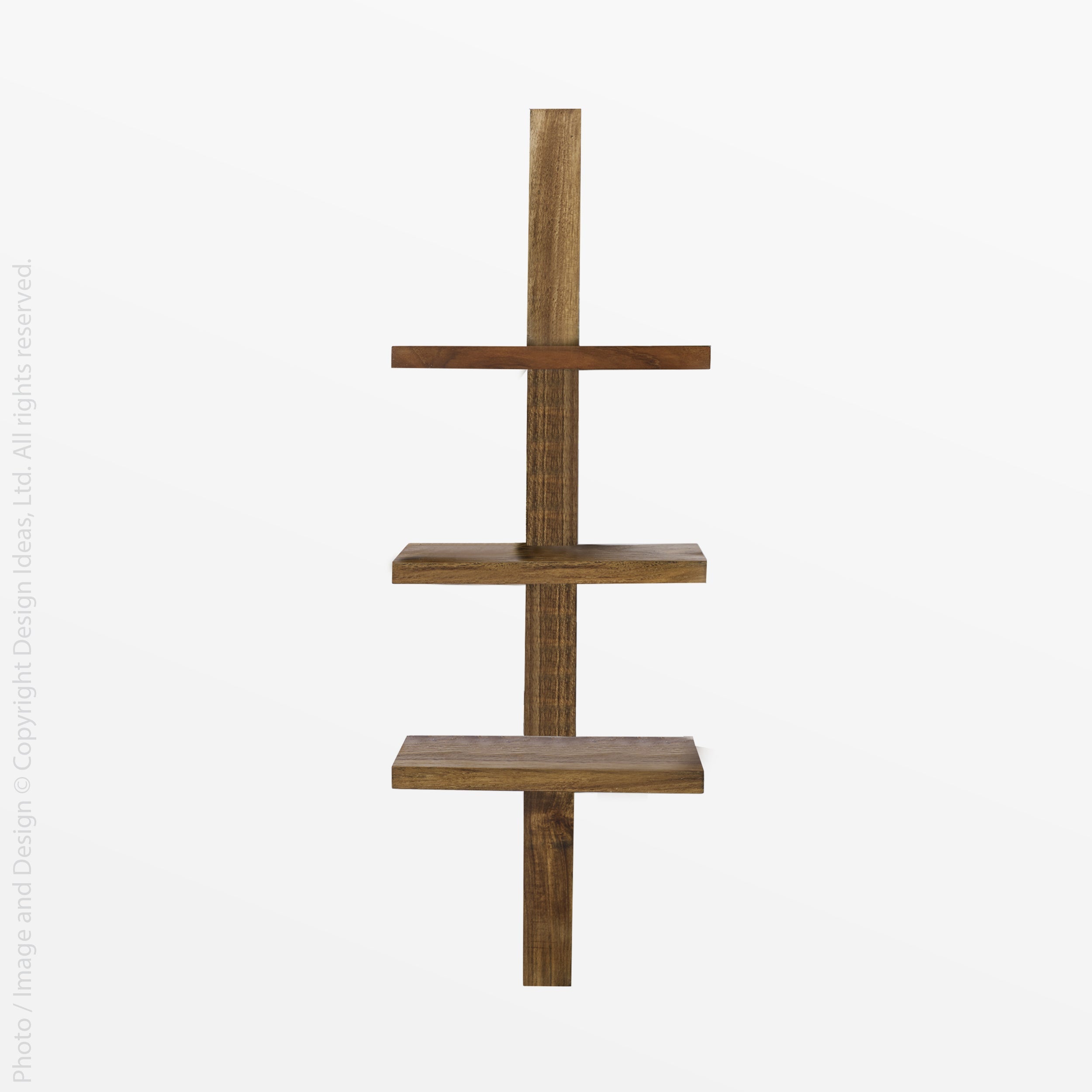 Takara Teak Column Shelf (Mini) - Natural Color | Image 1 | From the Takara Collection | Exquisitely made with solid teak for long lasting use | This column shelf is sustainably sourced | Available in natural color | texxture home