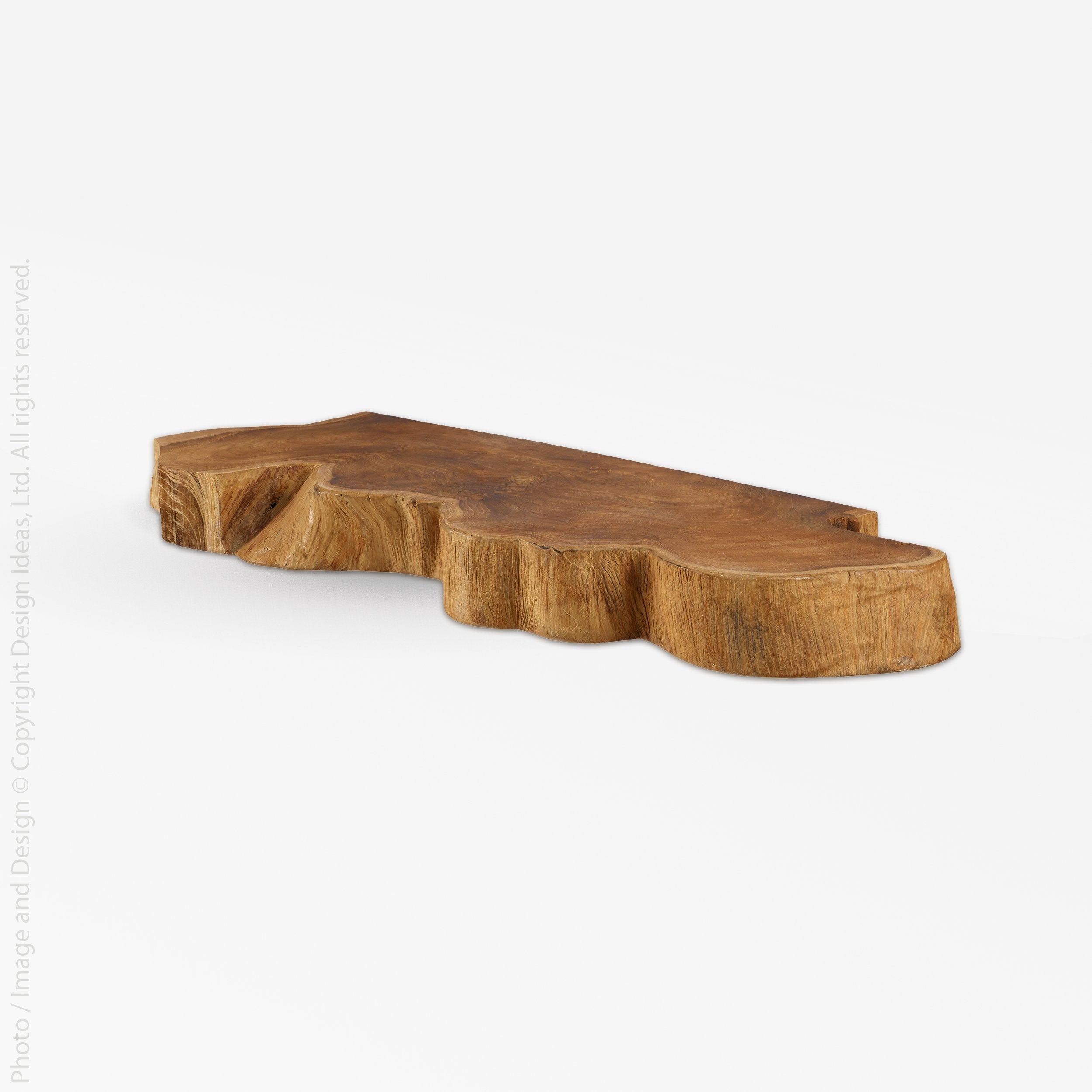 Takara Teak Live Edge Shelf (Large) - Black Color | Image 1 | From the Takara Collection | Exquisitely constructed with natural teak for long lasting use | This shelf is sustainably sourced | Available in natural color | texxture home