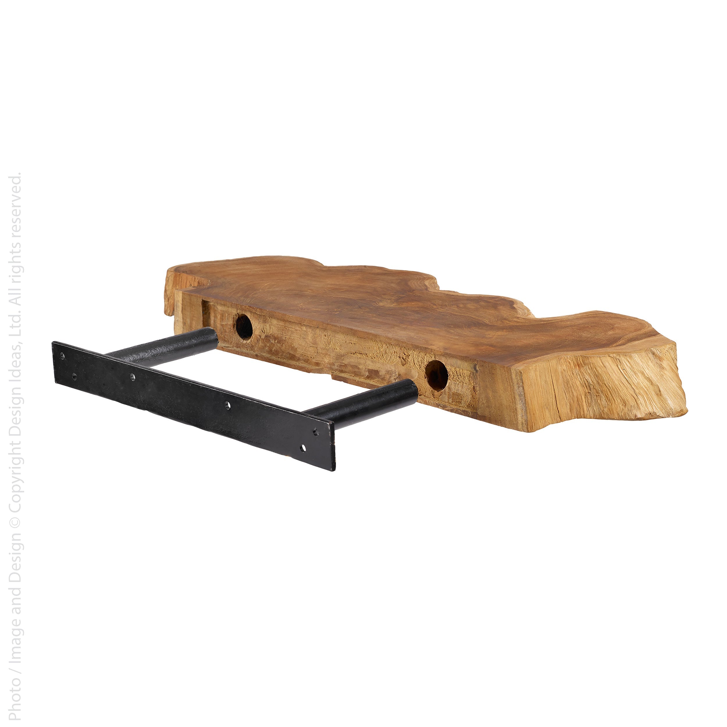 Takara Teak Live Edge Shelf (Large) Natural Color | Image 4 | From the Takara Collection | Exquisitely constructed with natural teak for long lasting use | This shelf is sustainably sourced | Available in natural color | texxture home