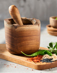 Takara Teak Root Mortar & Pestle Black Color | Image 2 | From the Takara Collection | Elegantly handmade with natural teak root for long lasting use | This bowl is sustainably sourced | Available in natural color | texxture home