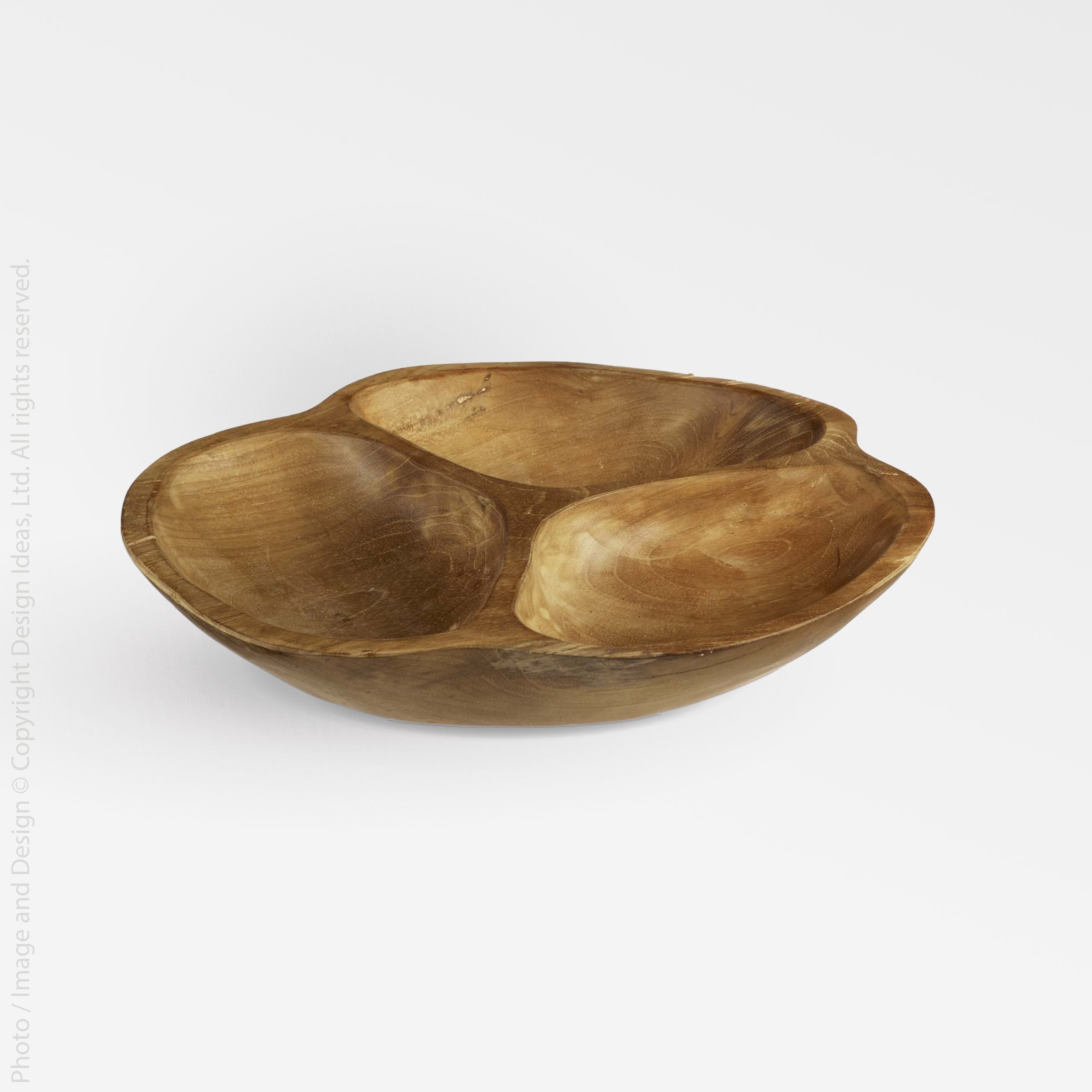 Takara Teak Root Round Tray - Black Color | Image 1 | From the Takara Collection | Masterfully crafted with natural teak root for long lasting use | This tray is sustainably sourced | Available in natural color | texxture home