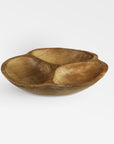 Takara Teak Root Round Tray - Black Color | Image 1 | From the Takara Collection | Masterfully crafted with natural teak root for long lasting use | This tray is sustainably sourced | Available in natural color | texxture home