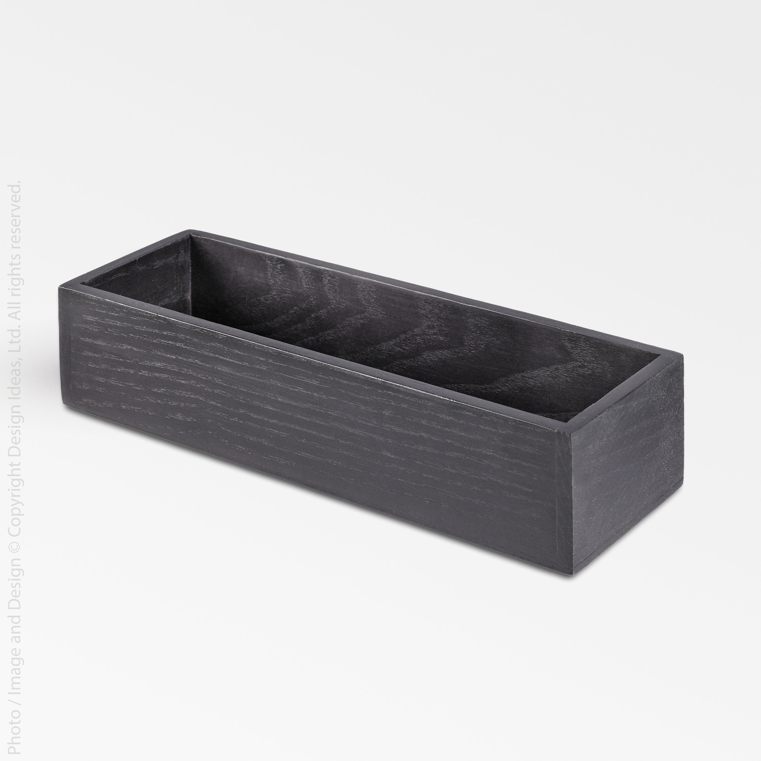Ashland Ash Wood Drawer Organizer (3x9) - Black Color | Image 1 | From the Ashland Collection | Expertly crafted with natural ash wood for long lasting use | Available in black color | texxture home