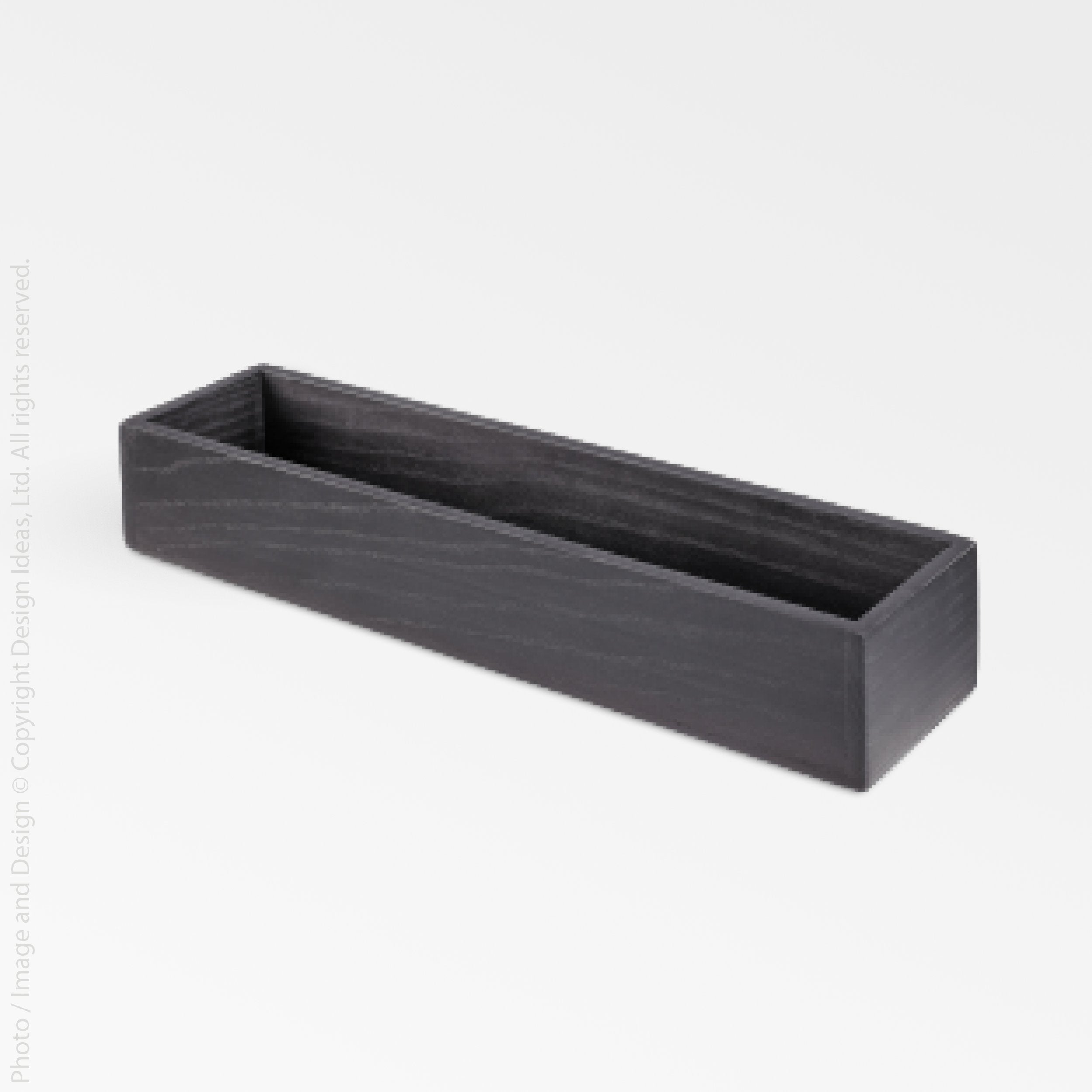 Ashland Ash Wood Drawer Organizer (3x12) - Black Color | Image 1 | From the Ashland Collection | Expertly created with natural ash wood for long lasting use | Available in black color | texxture home
