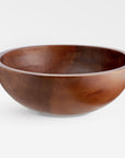 Brindisi Suar Wood Salad Bowl - Black Color | Image 1 | From the Brindisi Collection | Masterfully handmade with natural suar wood for long lasting use | This bowl is sustainably sourced | Available in natural color | texxture home
