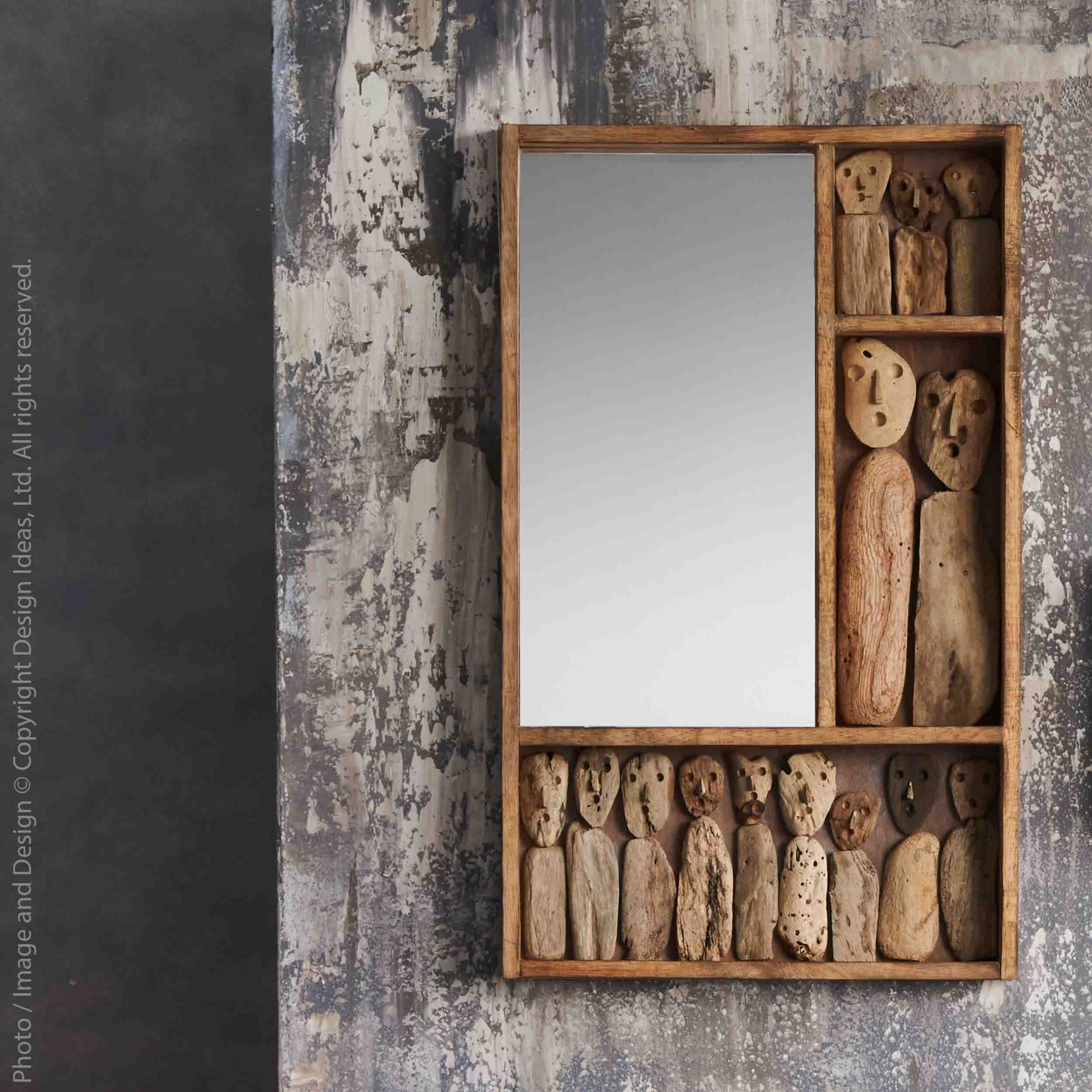 Tavu™ Hand Carved Recycled Wood Mirror